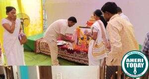 माजी जिल्हा परिषद अध्यक्ष अजयभाऊ कंकडालवार यांनी पुण्यानुमोदन कार्यक्रमाला उपस्थित