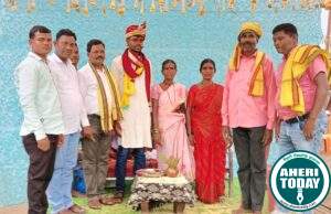 माजी जिल्हा परिषद अध्यक्ष अजयभाऊ कंकडालवार यांनी विवाह सोहळ्याला उपस्थित