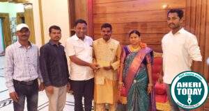 गृहप्रवेश कार्यक्रमाला माजी जिल्हा परिषद अध्यक्ष अजयभाऊ कंकडालवार यांची उपस्थिती