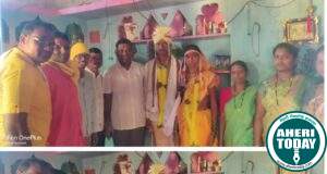 माजी जि.प.अध्यक्ष तथा अहेरी कृषी उत्पन्न बाजार समिती सभापती अजयभाऊ कंकडालवार यांनी विवाह सोहळ्याला उपस्थिती