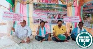 मेडिगट्टा प्रकल्पग्रस्त शेतकऱ्यांकडून 33 व्या दिवशीही साखळी उपोषण