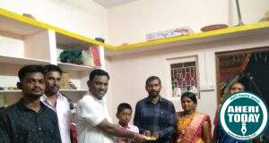 गृहप्रवेश व वास्तू कार्यक्रमाला माजी जि.प.अध्यक्ष तथा अहेरी कृषि उत्पन्न बाजार समिती सभापती अजय कंकडालवार यांची उपस्थिती