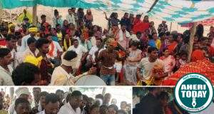 माजी जि.प.अध्यक्ष व अहेरी बाजार समिती सभापती अजय कंकडालवार यांच्या हस्ते माता मंदिर मंदिरचे उदघाटन