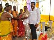 आलापल्ली येथील माता कन्याका परमेश्वरी प्राणप्रतिष्ठा महोत्सव कार्यक्रमाला माजी जि.प.अध्यक्ष अजय कंकडालवार यांची उपस्थित