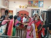 काँग्रेसनेते अजयभाऊ कंकडालवार यांच्याकडून माता मंदिर बांधकाम तसेच बोनालू कार्यक्रमाला आर्थिक मदत