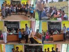 माजी जि.प.अध्यक्ष कंकडालवार यांच्या वाढदिवस निमित्त राजाराम येथील वृक्षारोपण तसेच विध्यार्थ्यांना पेन बुक वाटप