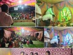 माजी जि.प.अध्यक्ष अजय कंकडालवार आणि जिल्हा अध्यक्ष हणमंतू मडावी यांची भगतनगर येथे गणेश मंडळाला भेट