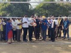 जिल्हा अध्यक्ष हनमंतु मडावी यांचा हस्ते व्हाॅलीबाॅल स्पर्धेचे उदघाटन