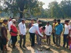 काँग्रेसनेते व माजी जि.प.अध्यक्ष अजय कंकडालवार यांचा हस्ते नवीन अंगणवाडी इमारती बांधकामचे भूमिपूजन