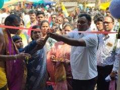 व्येंकटापूर येथे वेंकटेश्वर स्वामी बालाजी मंदिर ठिकाणी कंकडालवार परिवार स्वखर्चाने बांधले सभामंडप