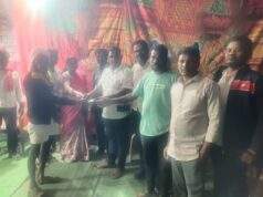 वांगेपल्ली येथील महाशिवरात्री यात्रा निमित्त ‘दिवा लावला पोरीने’लेख लाडकी बापाची नाट्यप्रयोगाचे उदघाटन काँग्रेसनेते अजय कंकडालवार यांच्या हस्ते संपन्न