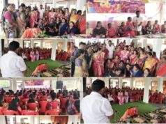 कंकडालवार दामपात्यांचा प्रमुख उपस्थित आलापल्ली येथील हळदी कुंकू कार्यक्रम संपन्न