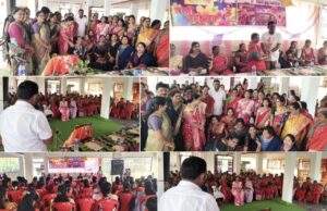 कंकडालवार दामपात्यांचा प्रमुख उपस्थित आलापल्ली येथील हळदी कुंकू कार्यक्रम संपन्न