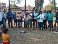 आविसं,काँग्रेसच्या पदाधिकारी व कार्यकर्त्यांचा हस्ते भव्य व्हाॅलीबाॅल स्पर्धेचे उदघाटन