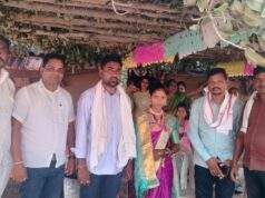 आविसं सिरोंचा तालुका अध्यक्ष बानय्याभाऊ जनगम यांनी विवाह सोहळ्याला उपस्थित