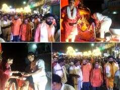 काँग्रेसनेते अजय कंकडालवार यांनी पालखी मिरवणूक व शोभायात्रेला सहभाग