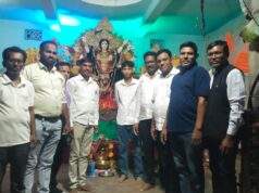 चैत्र नवरात्री निमित्य आयोजित बासंती माता पूजेला काँग्रेसनेते अजय कंकडालवार व हनमंतु मडावी यांची उपस्थिती