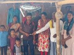 ताटीगुडम येथील आगग्रस्त सिडाम कुटूंबाला माजी जि.प.अध्यक्ष अजयभाऊ कंकडालवार कडून आर्थिक मदत आर्थिक