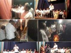 नवेगाव येथील ‘बाळा मीच तुझी आई रे’या नाट्यप्रयोगाचे जि.प.माजी अध्यक्ष कंकडालवार यांच्या हस्ते उदघाटन