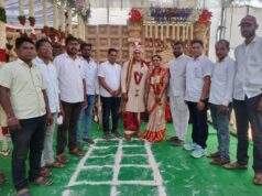 आविसंचे सिरोंचा तालुका अध्यक्ष तथा काँग्रेसचेनेते बानय्याभाऊ जनगाम यांनी मंदा परिवाराच्या विवाह सोहळ्याला उपस्थित