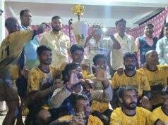 हरिनगर ग्रीनपार्क स्टेडियम मौदानवार भव्य फुटबॉल स्पर्धे : कंकडालवार कडून प्रथम पारितोषिक