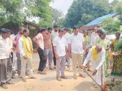 माजी जि.प.अध्यक्ष अजय कंकडालवार यांच्या हस्ते नाली बांधकामाचे भूमिपूजन