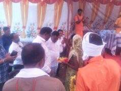 काँग्रेस नेते कंकडालवार यांच्या हस्ते श्रीगणरायाचे मंदिर बांधकामाचे भूमिपूजन संपन्न..काँग्रेस नेते कंकडालवार बंदूकपल्ली येथे स्व:खर्चाने बांधून देणार मंदिराचे बांधकाम