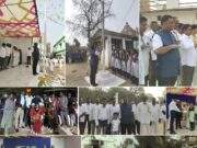 माजी जि.प.अध्यक्ष अजय कंकडालवार यांचा हस्ते विविध ठिकाणी ध्वज रोहण