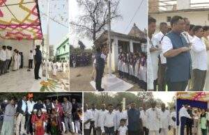 माजी जि.प.अध्यक्ष अजय कंकडालवार यांचा हस्ते विविध ठिकाणी ध्वज रोहण