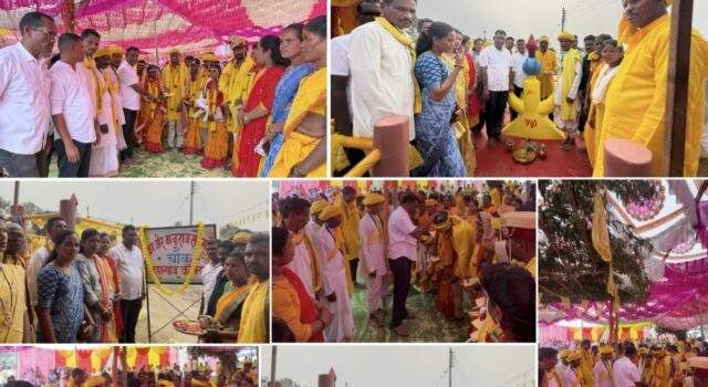 महागाव येथे सल्ला गांगरा शक्तीचे अनावरण व सप्तरंगी ध्वजारोहण ; सामूहिक विवाह सोहळा कार्यक्रम उत्सहात संपन्न