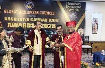 जि.प.माजी अध्यक्ष अजयभाऊ कंकडालवार यांना डॉक्टरेट पदवी बहाल…नवी दिल्ली येथील एका कार्यक्रमात डॉक्टरेट पदवीने सन्मानित