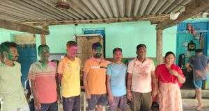 माजी जि.प.अध्यक्ष अजयभाऊ कंकडालवार यांच्या राहत घरी इंदाराम येथे मोठ्या उत्साहाने रंगपंचमी साजरा