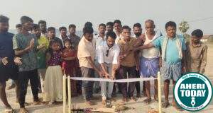 मरपल्ली येथील भव्य टेनिस बॉल क्रिकेट स्पर्धेचे उदघाटन उत्सहात संपन्न