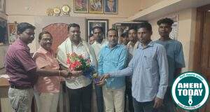 काँग्रेस पदाधिकाऱ्यांकडून डॉक्टरेट पदवी बहाल झाल्याबद्दल अजय कंकडालवार यांचा सत्कार…सिरोंचा तालुक्यातील सर्व निवडणुका ताकदीने लढण्याचे कंकडालवार यांचे कार्यकर्त्यांना ग्वाही