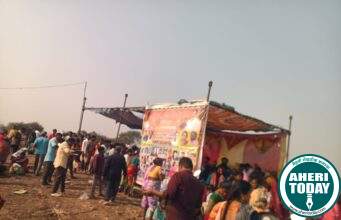 चिंतारेऊला येथील महाकाली यात्रेत डॉ.अजयभाऊ कंकडालवार कडून भाविकांना अन्नदान वितरण